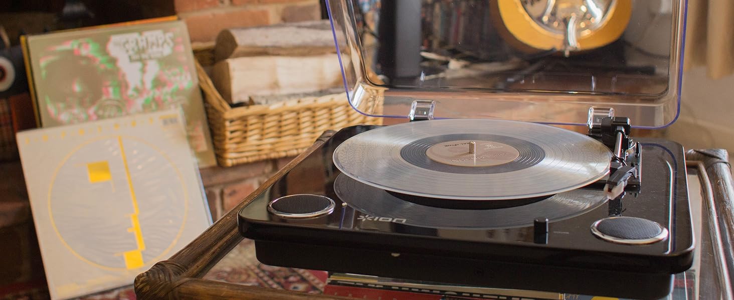 Програвач вінілу ION Audio Max LP з Bluetooth, вбудованими динаміками та USB, чорний
