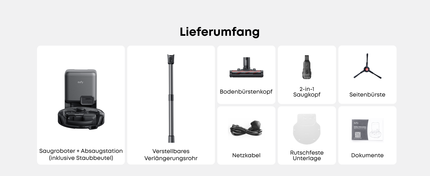 Робот-пилосос eufy HydroJet з функцією миття, 20000Pa, Turbo-сила всмоктування, щітки DuroSpiral, CornerRover для кутів, станція All-in-One, для тварин та дітей (E20)