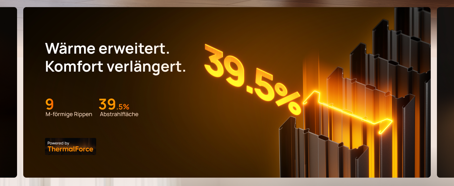 Електричний масляний радіатор Dreo з 9 ребрами, 2000W, тихий, з захистом від перегріву та перекидання, термостатом, дитячим замком, енергозберігаючий
