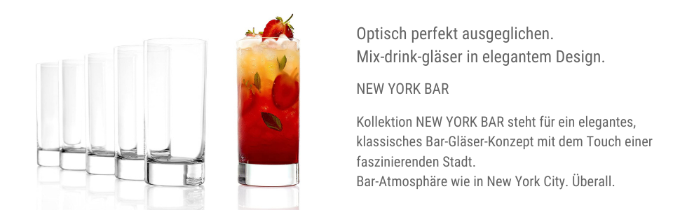 Склянки для води Stlzle Lausitz серії New York Bar i набір з 6 склянок можна мити в посудомийній машині I великі келихи для соку I Універсальні келихи a