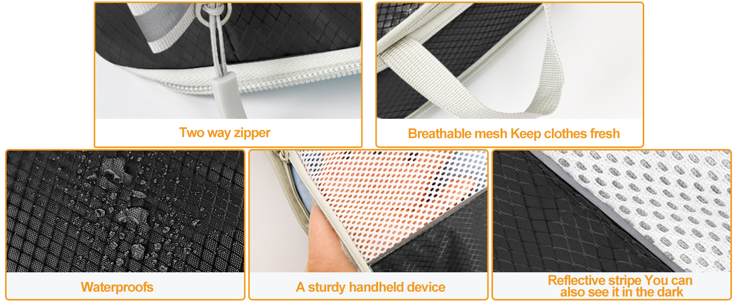 Набір компресійних органайзерів для подорожей Packwürfel, 10 предметів, чорні сумки-пакувальники для економії місця у валізі