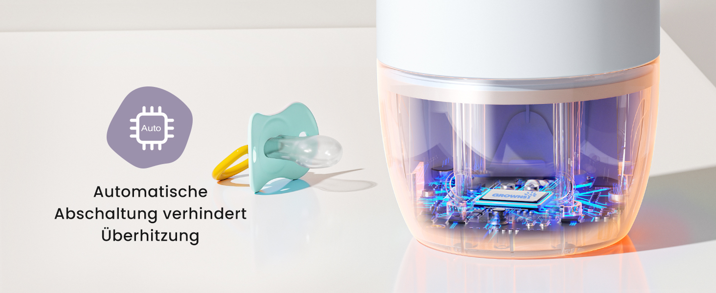 Підігрівач для пляшечок GROWNSY: портативний, для подорожей, 10000mAh, 600мл, точний контроль температури, рожевий/фіолетовий