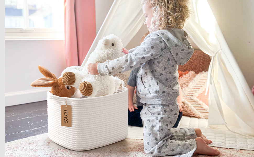 Кошики для зберігання TIMEYARD, декоративні плетені кошики, 3 шт., 33 x 25 x 22,5 см, для іграшок, рушників, подарунків