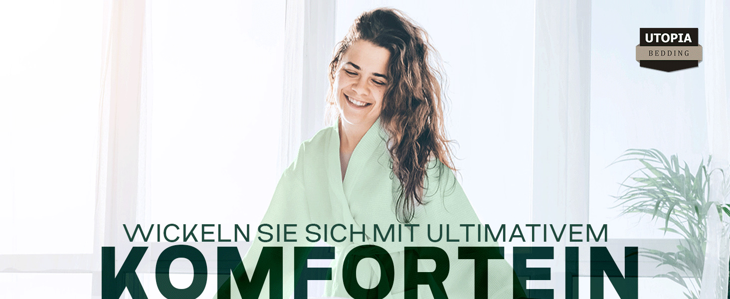 Ковдра Utopia Bedding 135x200 см, всесезонна, 370 GSM, дихаюча, стеганий наповнювач, супер м'яка (біла)