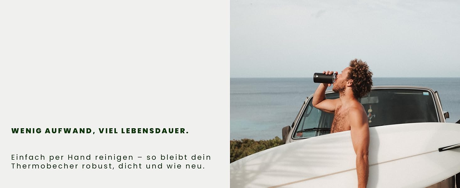 Термокружка Groenenberg 473 мл | Зберігає тепло до 4 годин | Без витоку | З переробленої нержавіючої сталі (Earth)