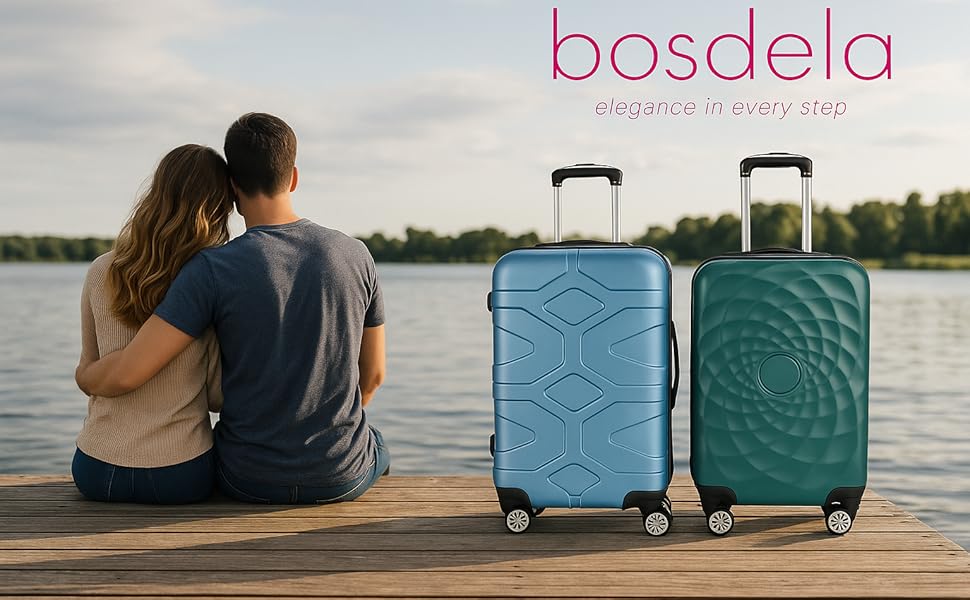 Валіза ручної поклажі Bosdela з твердим корпусом (980, фіолетовий, 50/60/71 см)