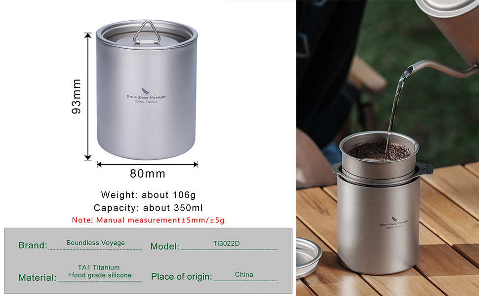 Термокружка iBasingo Titan 350мл з кришкою, з подвійними стінками, для дому, офісу, кемпінгу, подорожей