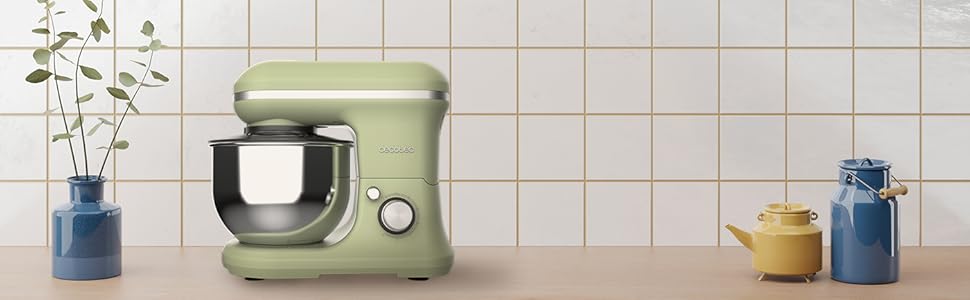Міксер Cecotec Cecomixer Merengue 5L 1200W: 6 швидкостей, сталева чаша 5л, зелений, 5 функцій