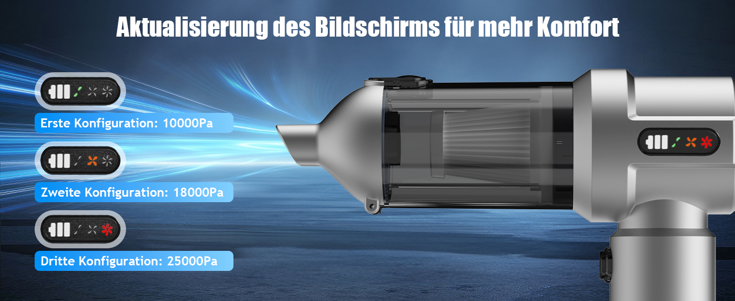 Акумуляторний ручний пилосмок 4 в 1, бездротовий портативний пилосос для авто та дому, 25000Па, з автоматичним очищенням та потужним всмоктуванням для шерсті тварин, сріблястий