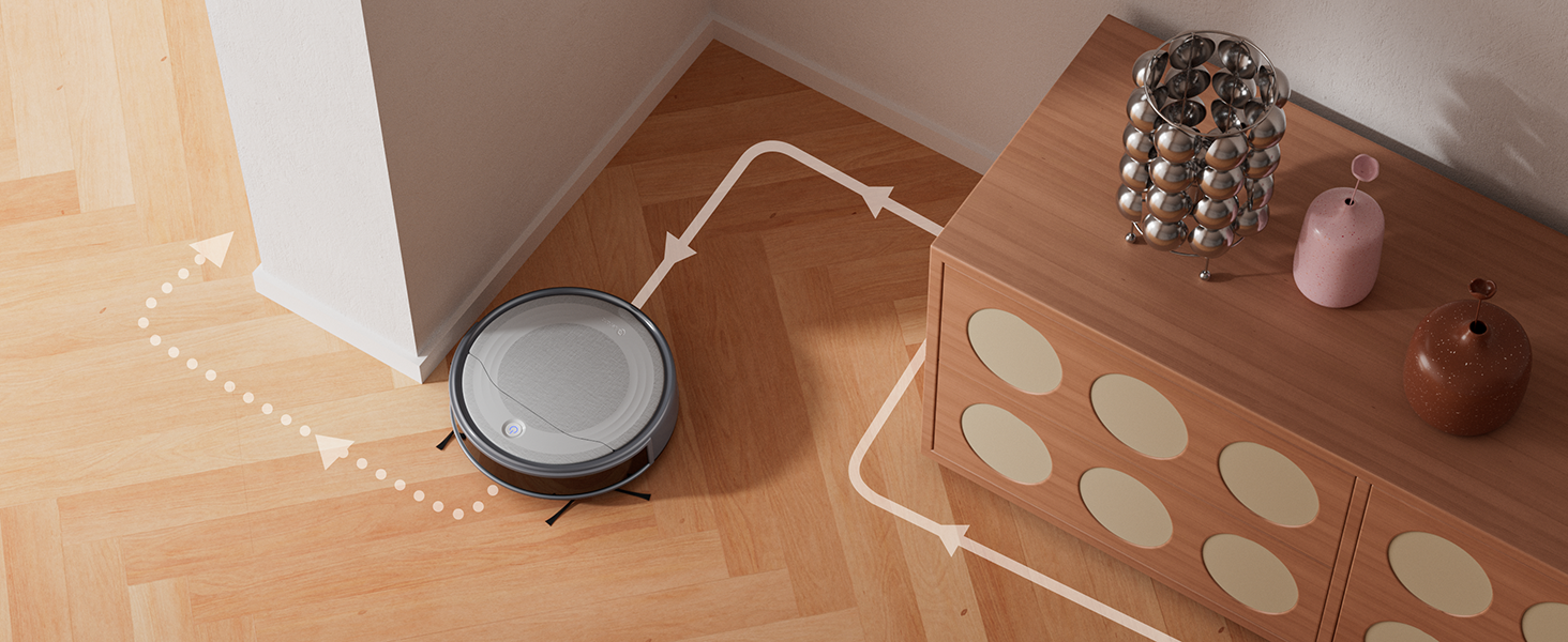 Робот-пилосос Lefant M310 сірий: 4500Pa, HEPA-фільтр, Wi-Fi, для тварин, килимів та твердих підлог