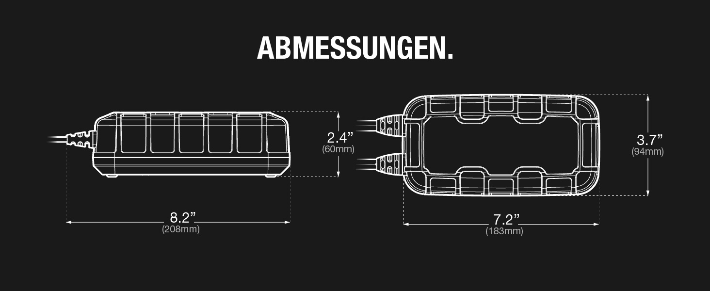 NOCO GENIUS10: Інтелектуальне зарядне пристрій для акумуляторів 6V/12V - Автоматичний підтримуючий заряд, сульфатор, захист від перевантаження, температурна компенсація - Для свинцево-кислотних та літієвих акумуляторів