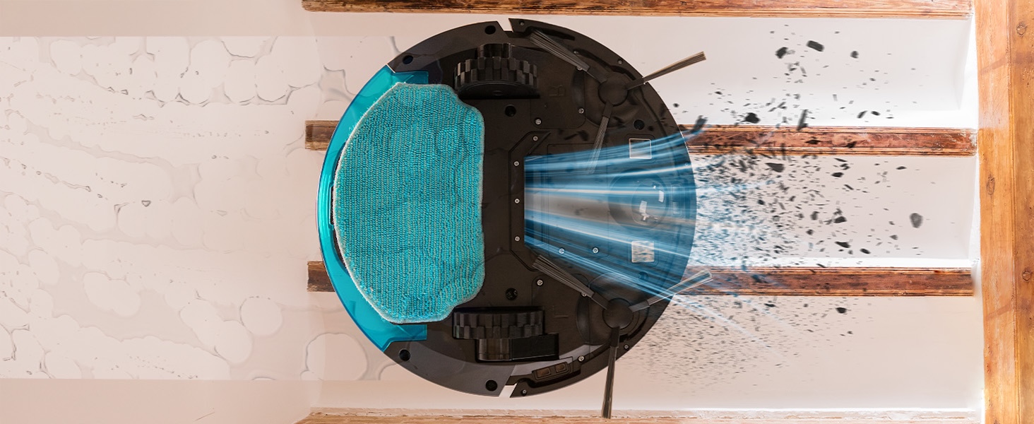 Робот-пилосос Cecotec Conga M10 X-Treme з гіроскопічною навігацією та керуванням через додаток. Потужність 2000Pa, функція прибирання, пилососа та миття підлоги, час роботи до 120 хвилин, датчики перешкод та 2 бічні щітки.