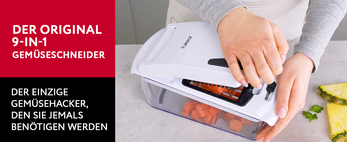 Набір для нарізки овочів та фруктів 9-в-1 (білий) - спіралізатор, шинкувальник, нарізчик