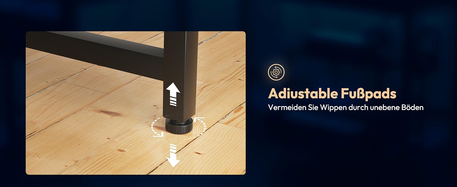 Dowinx Геймінговий кутовий стіл з LED-підсвічуванням, 120x148 см, з розетками та USB, сірий