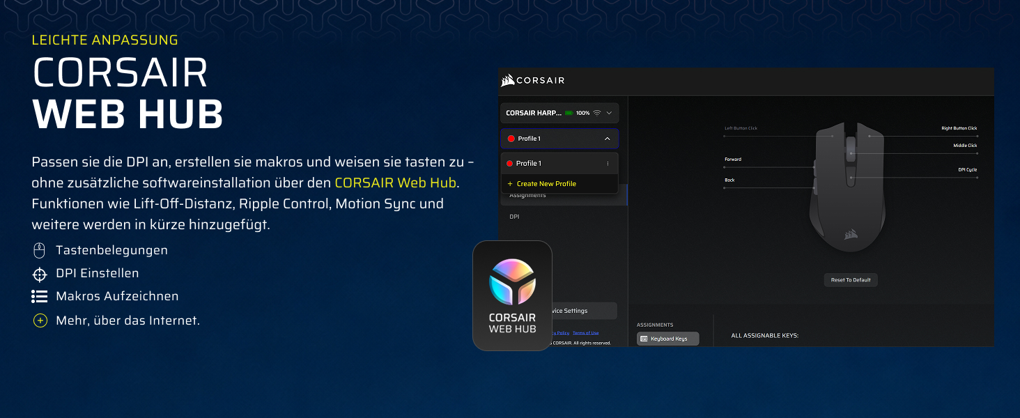 Бездротова ігрова миша Corsair Harpoon RGB Wireless Gaming Mouse, чорна