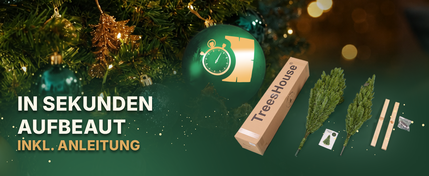 Штучна ялинка TreesHouse Scandinavian Spruce 180 см, реалістична зелена хвоя, підставка з FSC-дерева