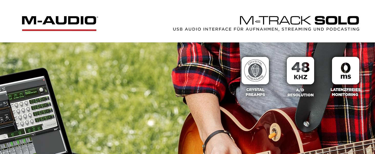 M-Audio M-Track Duo - USB аудіоінтерфейс для запису, стрімінгу та подкастингу (2 XLR/Line входи, 48kHz)