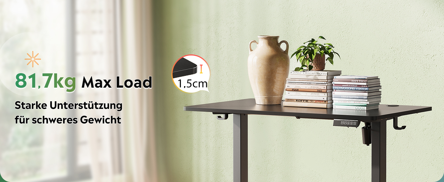 Регульований стіл Devaise 100x60 см з однією стільницею та тихим мотором, стіл для стояння та сидіння з функцією пам'яті на 3 положення, ергономічний комп'ютерний стіл для офісу, білий 100x60 см