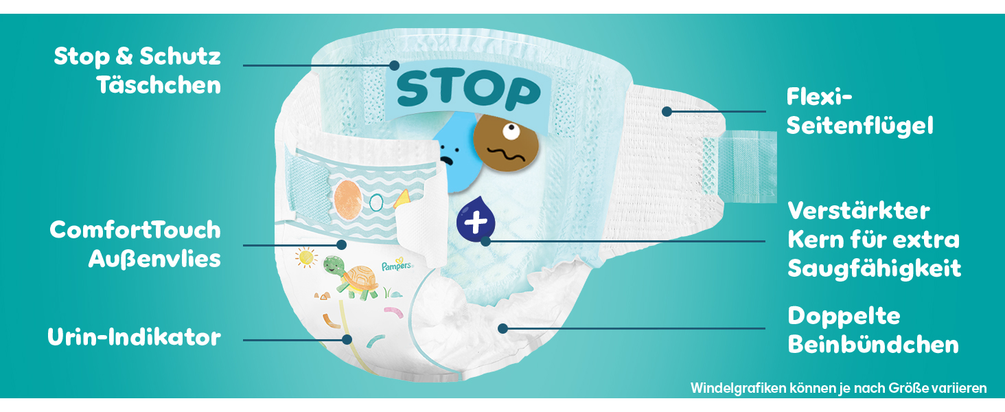 Підгузки Pampers Baby-Dry розмір 4 (9-14 кг), 204 шт, maxi-упаковка для максимального захисту від протікань
