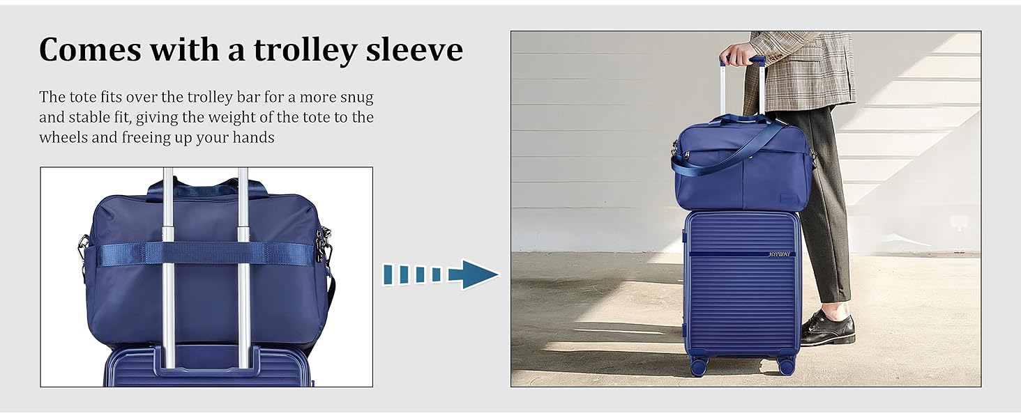Набір валіз Joyway 4 шт. з жорстким корпусом та TSA-замком, розширюваний, синій колір