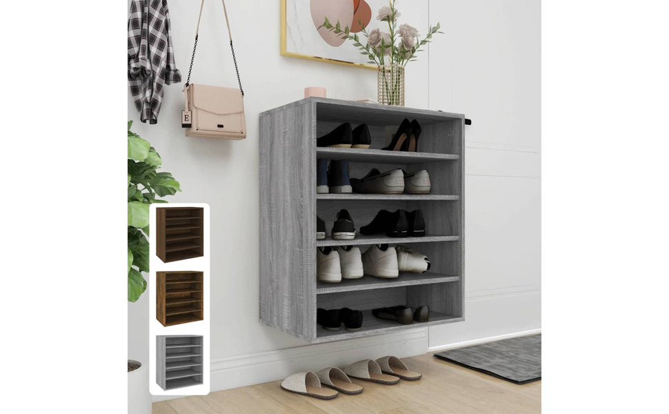 Тумба для взуття 5 полиць 60x35x70см (Grey Sonoma)