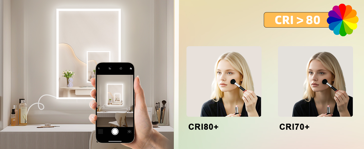 Дзеркало для ванної кімнати Mursche з підсвічуванням, кругле LED дзеркало для ванни, IP44, 60 см, з сенсорною панеллю