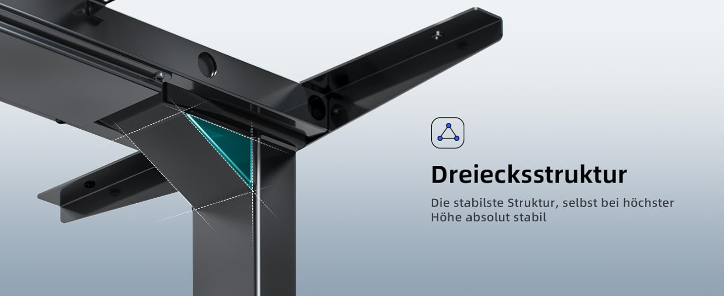 Регульований за висотою електричний стіл MAIDeSITe з 2 моторами, 4 пам'яттю та захистом від зіткнення (чорний), 72-120 см