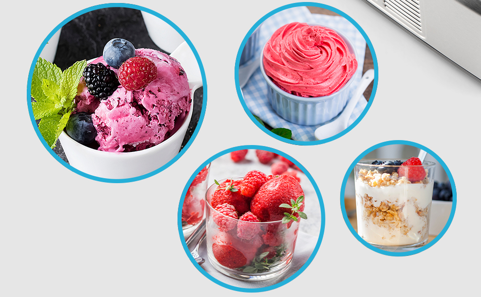 Машина для приготування морозива та йогурту ProfiCook® ICM 1091 N з нержавіючої сталі | Морозиво за 20 хвилин | Об'єм до 1500 мл | З компресором | Для морозива та замороженого йогурту | В комплекті рецепти, шпатель для морозива та мірний стакан | Нова модель