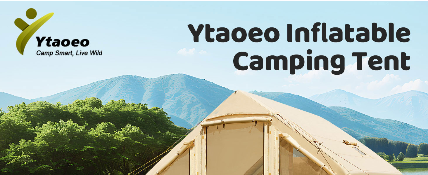 Надувний намет для кемпінгу Oxford 4-6 осіб, водонепроникний, Air Glamping - швидкозбірний намет для відпочинку на природі