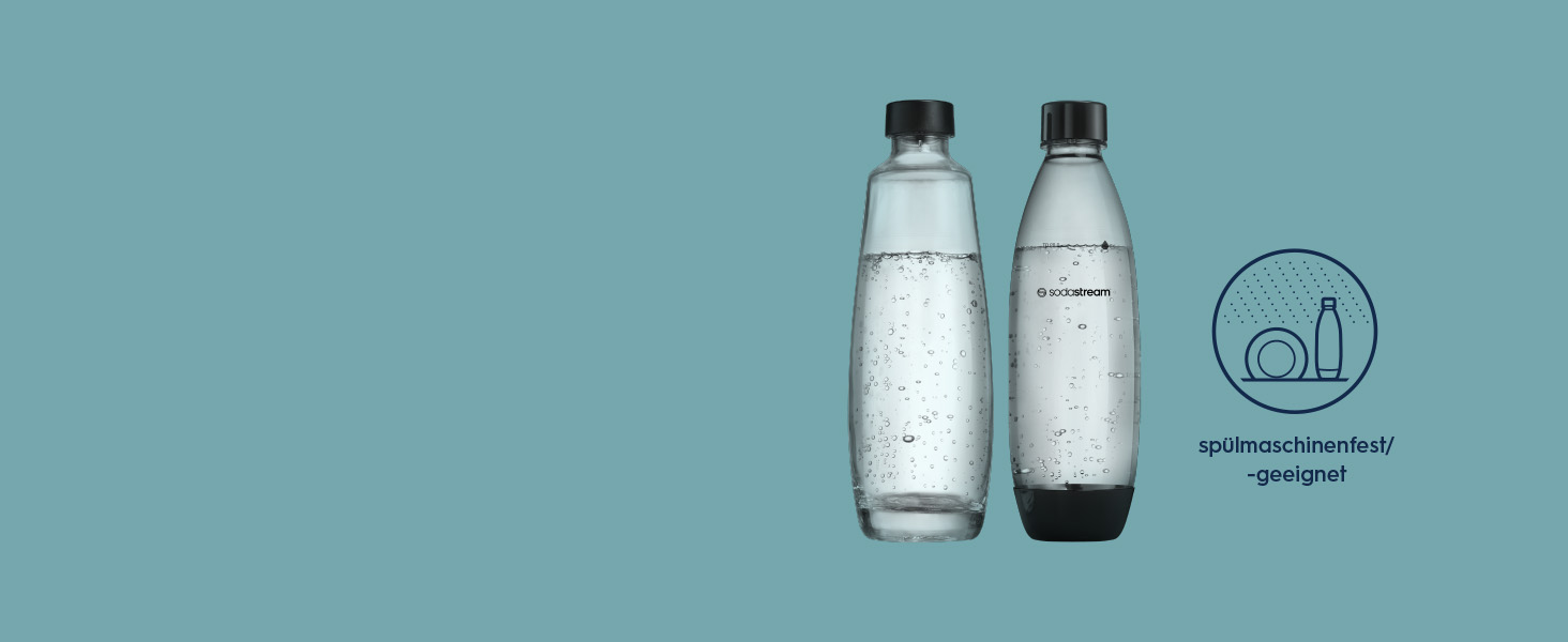 Сифон для води SodaStream Duo Family Pack: з CO2-циліндром, 2 скляними та 2 пластиковими пляшками по 1л (придатні для ПММ), білий, висота 44 см