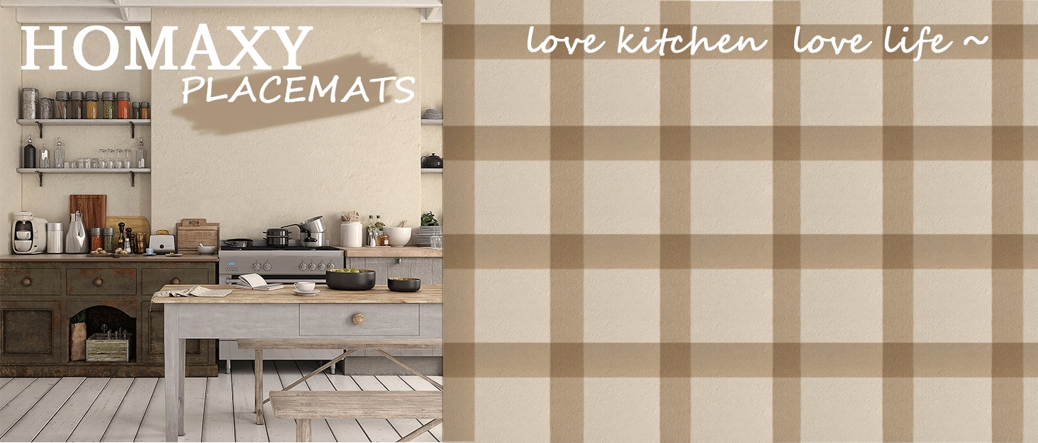 Набір тканинних серветок Homaxy 6 шт., бежеві, миючі, стійкі до нагрівання, антиковзаючі, двосторонні