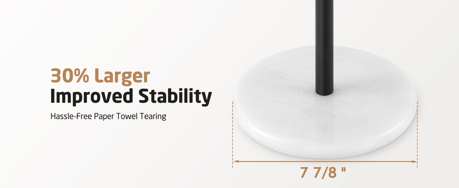 Тримач для паперових рушників KES з мармуром та нержавіючої сталі SUS304, підстільний, чорний, 20 см