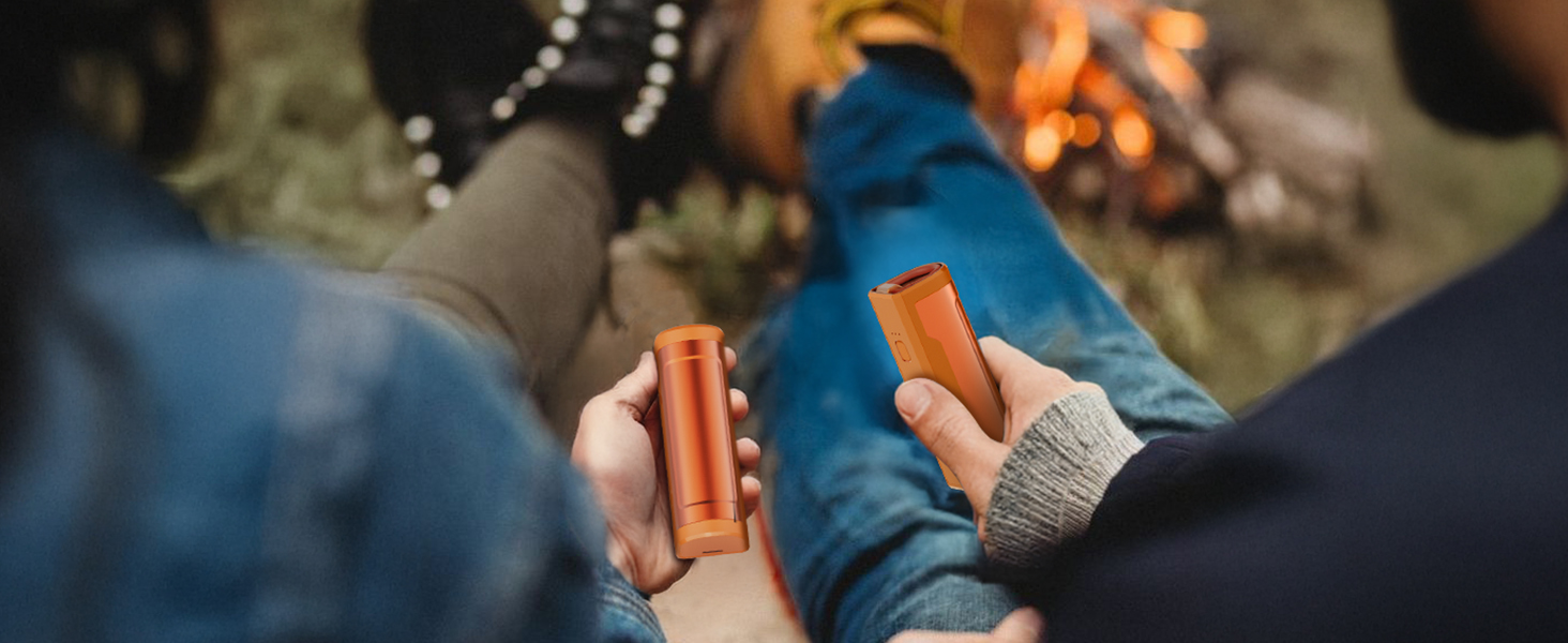 EasyAcc Портативний акумуляторний гріє рука, чорний - великий (помаранчевий)