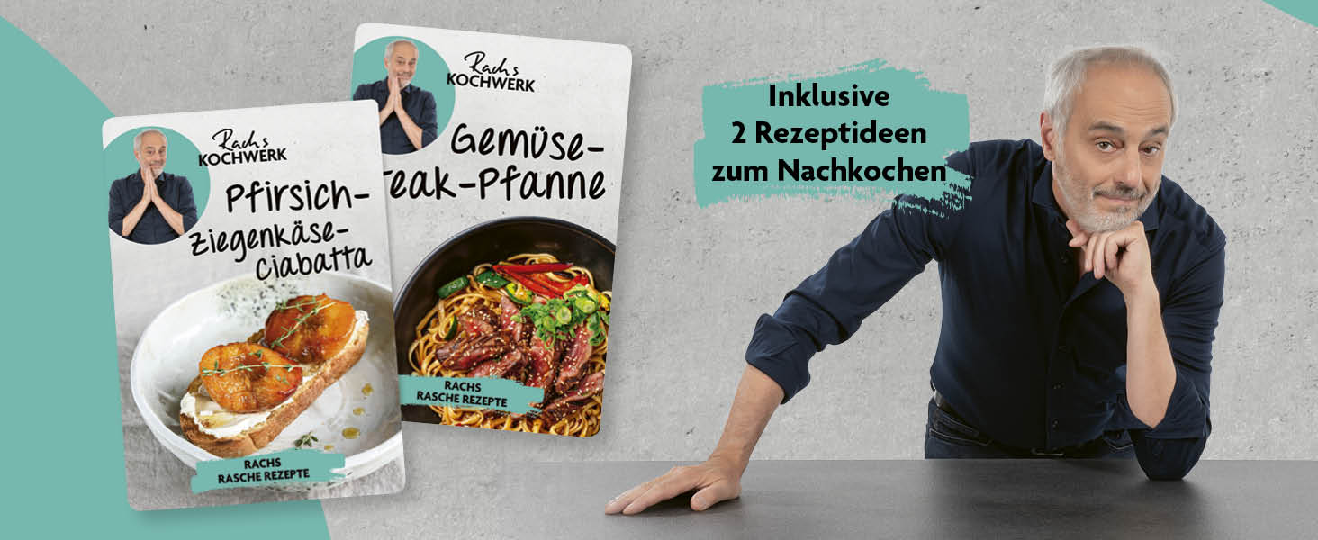 Сковорода Kochwerk Rachs з рифленою поверхнею ⌀28 см | Сковорода з нержавіючої сталі з антипригарним покриттям та високим бортиком | Підходить для всіх типів плит | Стійка до подряпин та придатна для духовки | З рецептами ⌀28 см