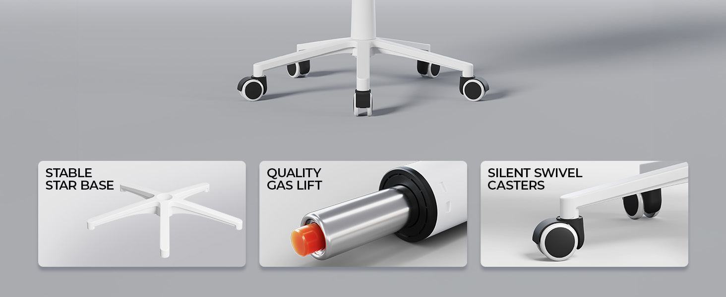 Офісний стілець Yaheetech ергономічний з сітчастою спинкою, регульований, з підлокітниками, бежевий, до 136 кг