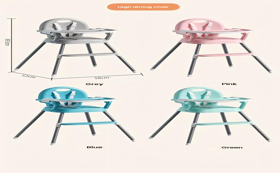 Дитячий стільчик для годування Magic ZC 8123 Grey - регульована висота, 3 положення, знімні столики