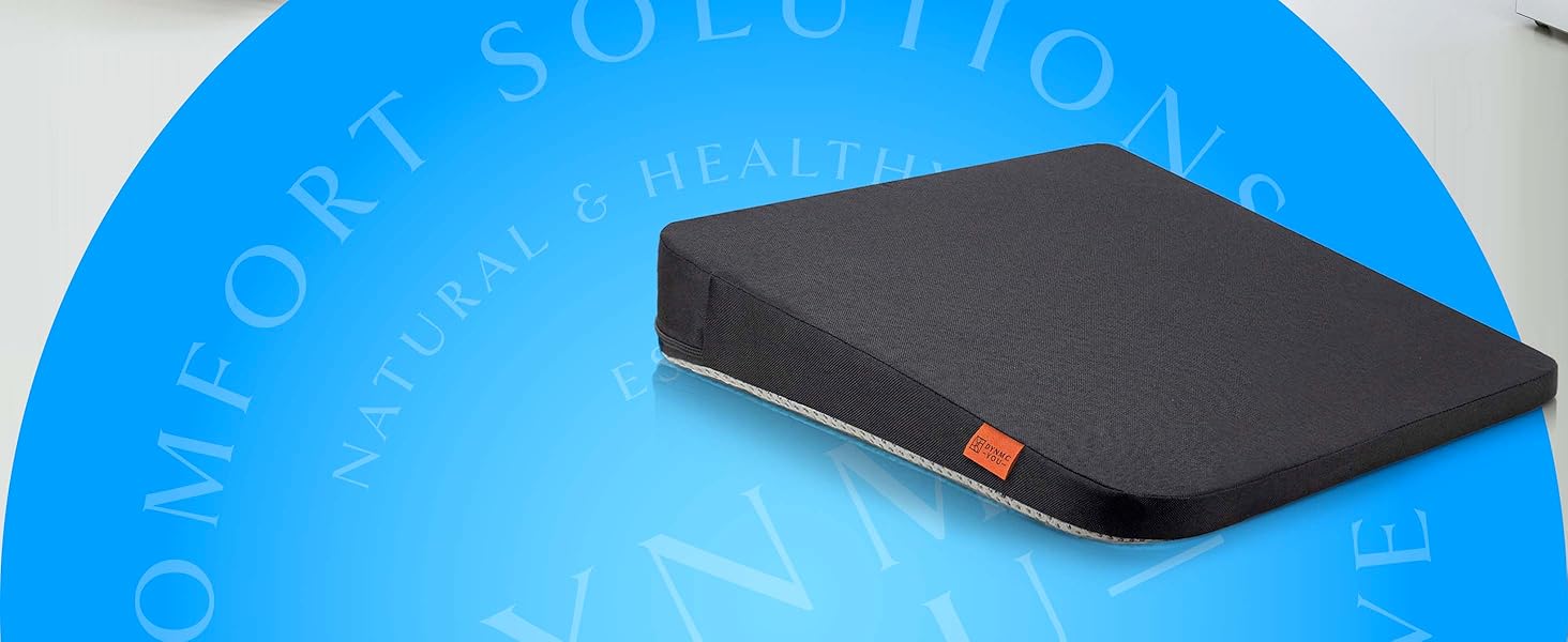 Подушка-підсидник DYNMC Bequeme для дорослих та дітей, ортопедична підставка на стілець та в авто, розроблена з фізіотерапевтами (Чорний)