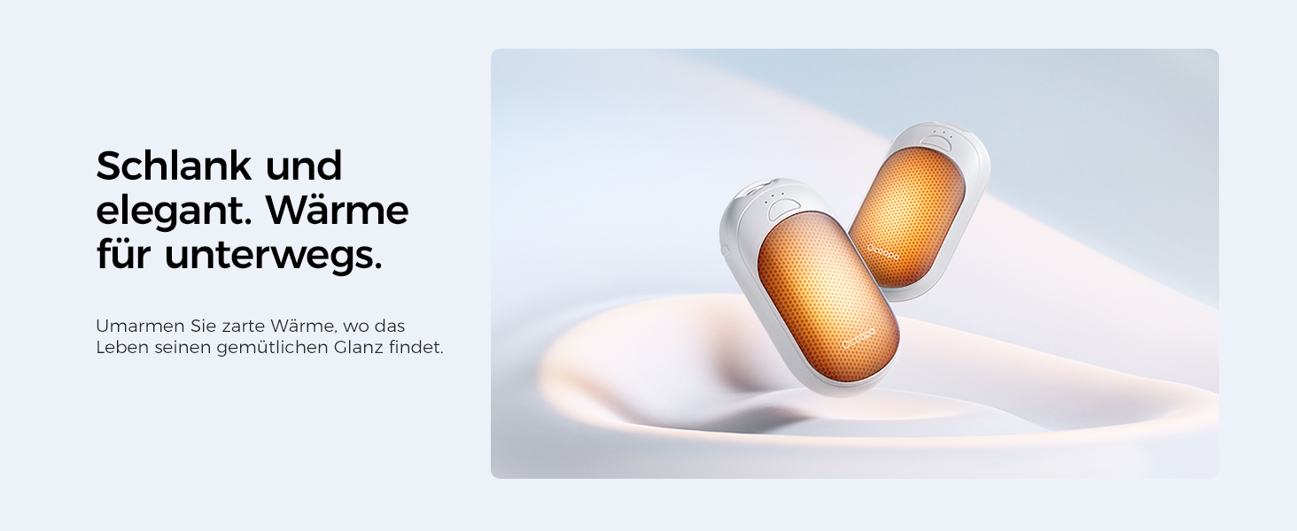 Електричні грілки для рук OCOOPA 2 шт. з магнітною застібкою, 5000mAh, 3 режими нагріву, компактні, для рукавичок, сумки, зимові аксесуари, подарунки для чоловіків та жінок, фіолетовий/білий