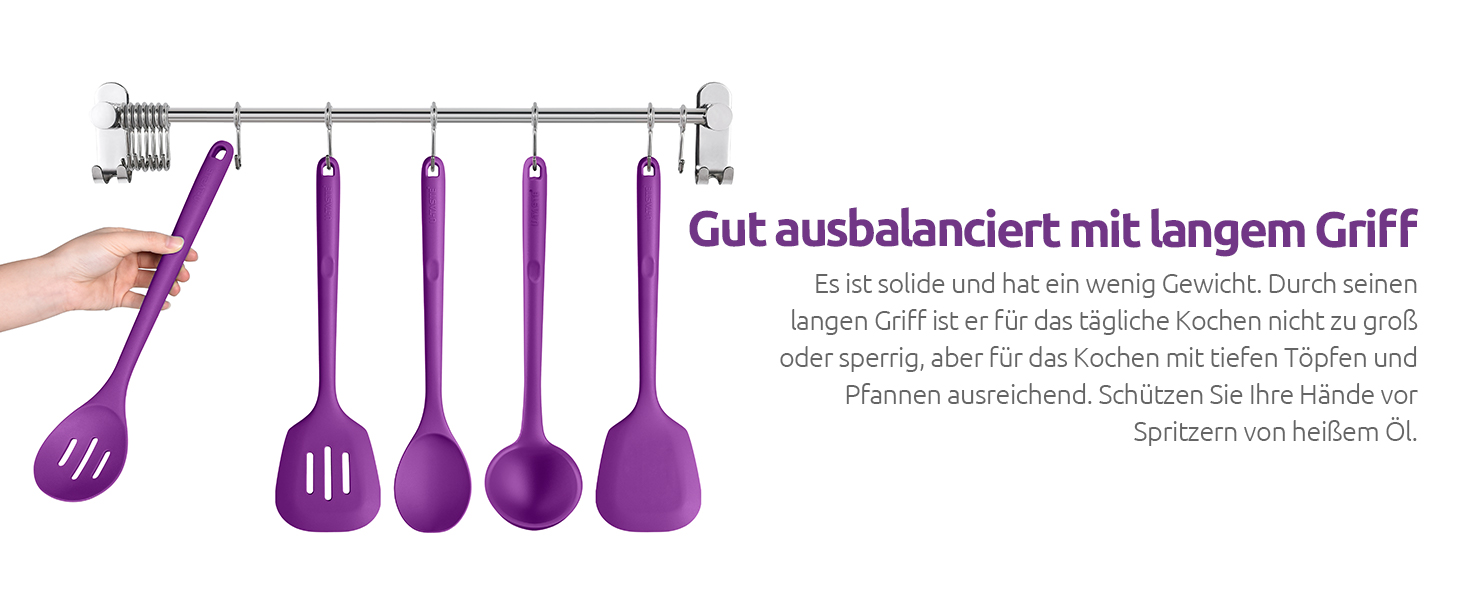Набір кухонних аксесуарів U-Taste з силікону (5 шт.) - термостійкий, BPA-free, антипригарне покриття