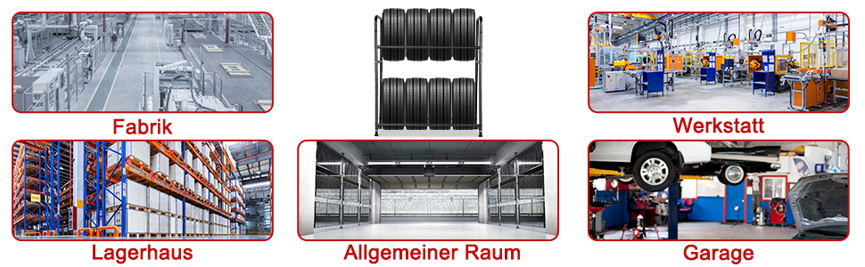 Стійка для шин на 8 шин, 107x46x117 см, для гаража. Місткість 180 кг, з захисною оболонкою. Регулювання висоти.