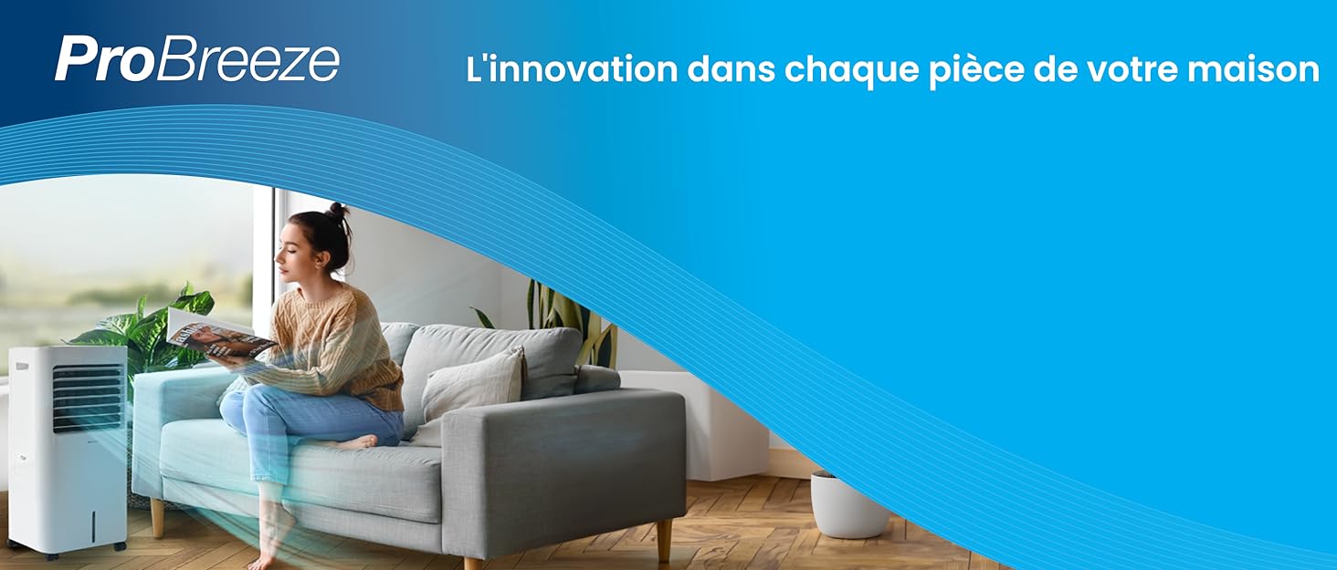 Вентилятор Pro Breeze AirFlo Standventilator 109 см з пультом та LED-дисплеєм – 2 режими, осциляція, 29 дБ, регулювання висоти, енергоефективний для спальні, офісу та дому (Чорний)