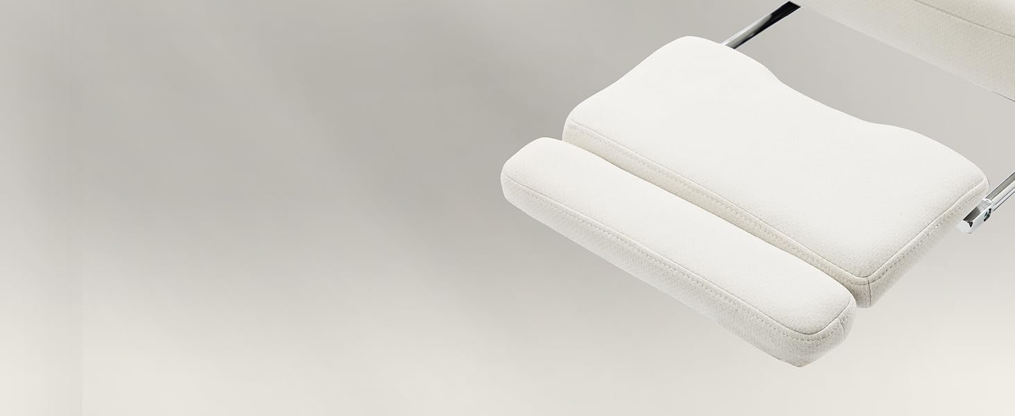 Ігровий крісло Dowinx з тканини та масажем, ергономічний геймерський крісло-ресинг з підніжкою (Бежевий)