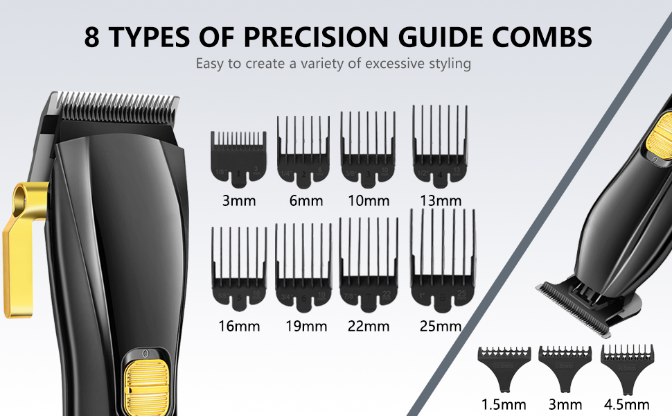 Професійний набір для стрижки волосся та тримера для чоловіків, бездротовий, світлодіодний дисплей, точний тример для бороди та волосся