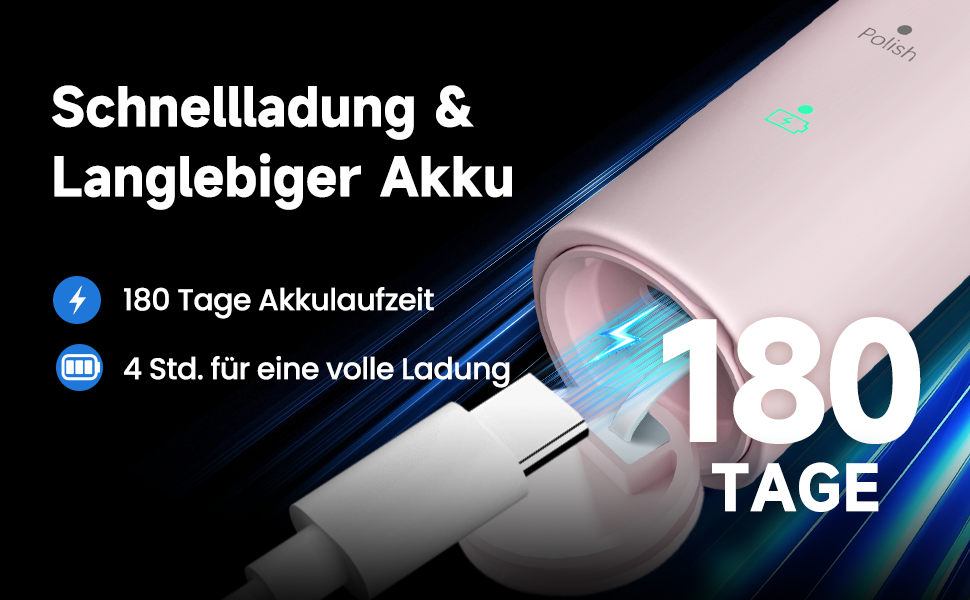 Електрична зубна щітка для дорослих B10PRO-Rosa, 5 режимів, 48000 VPM, IPX8, акумулятор 180 днів, таймер, 4 насадки, чохол