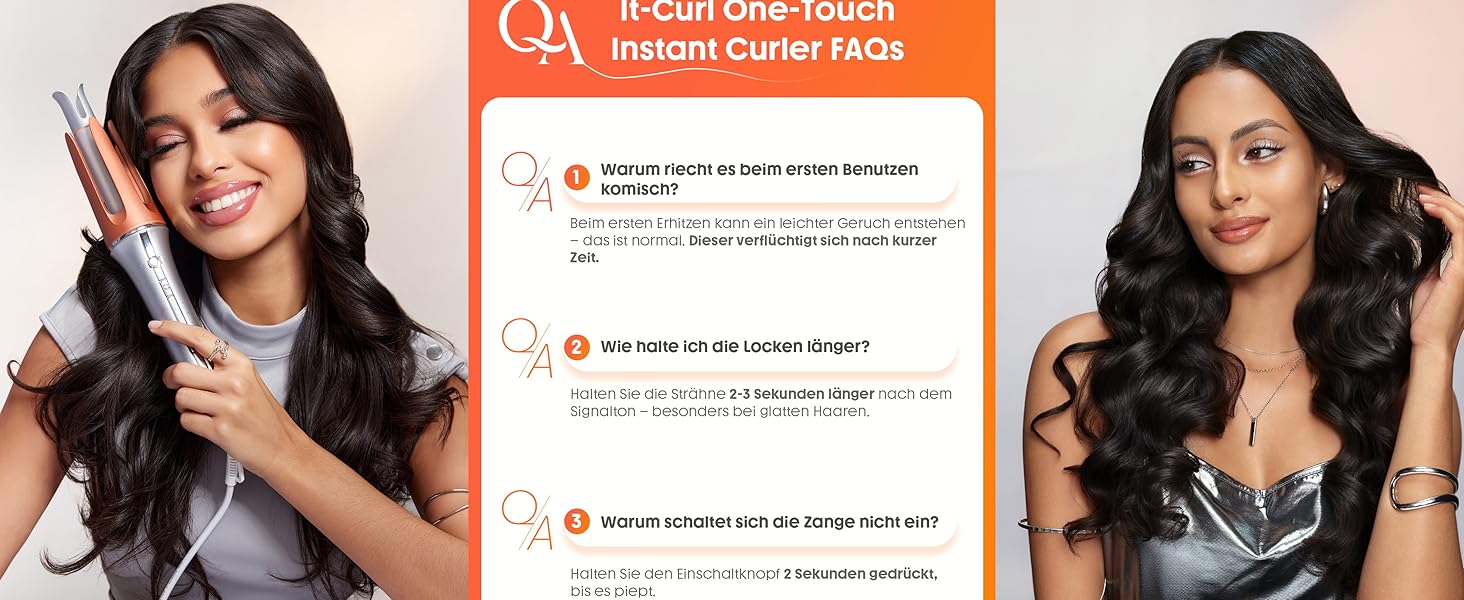 SHEGLAM Автоматичний локон для волосся з керамічним покриттям, 3 температурні режими (170-210°C), швидкий нагрів, самообертовий, діаметр 25 мм