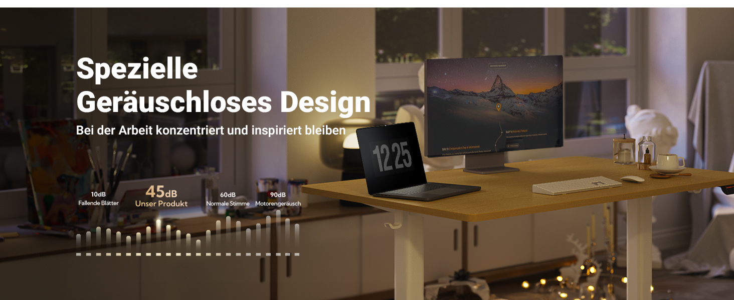 Регульований стіл Claiks з підняттям, 80 кг, 3 пам'ять, для дому/офісу, білий (180 x 80 см, бежевий)