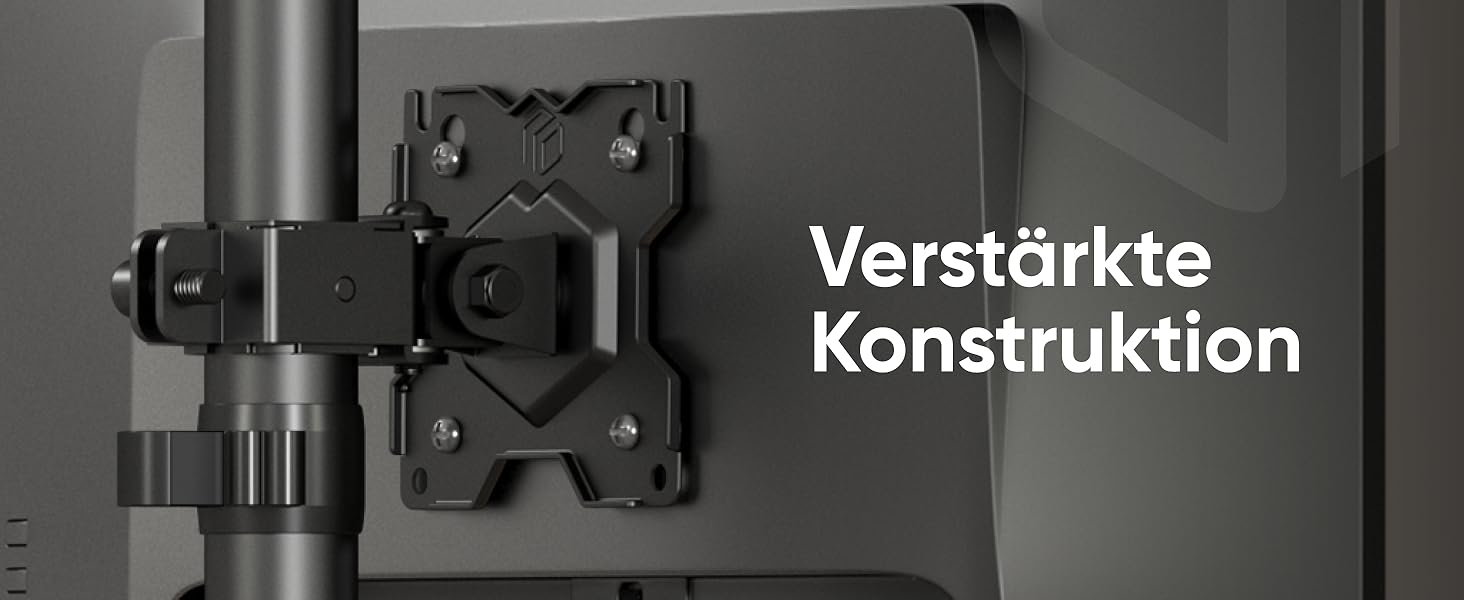 Кріплення для моніторів ONKRON D421E-B (D208E-B) - 4 монітори, 13-32 дюйми, до 8 кг, VESA, регулювання висоти, чорний