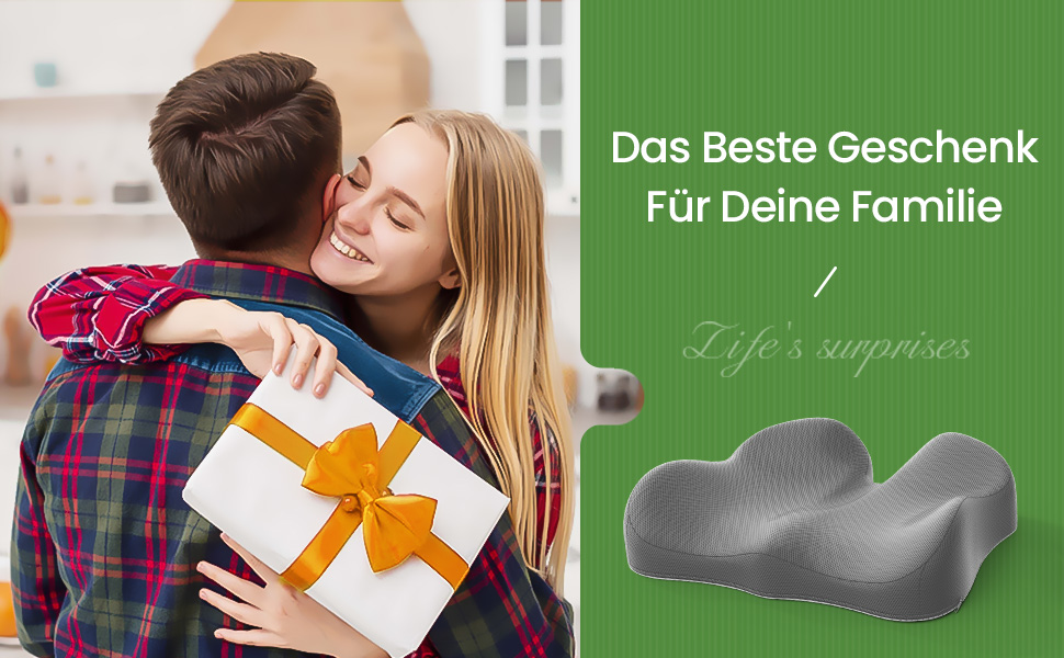 Подушка для сидіння з піни Memory Foam A-Pce: для офісного крісла, дому та авто, ергономічна, сіра