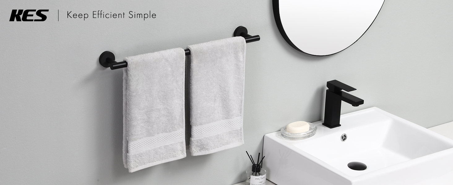 Тримач для рушників KES, стійка для рушників, нержавіюча сталь SUS304, настінний, органайзер, 70 см, шліфований, A2000S70B-2