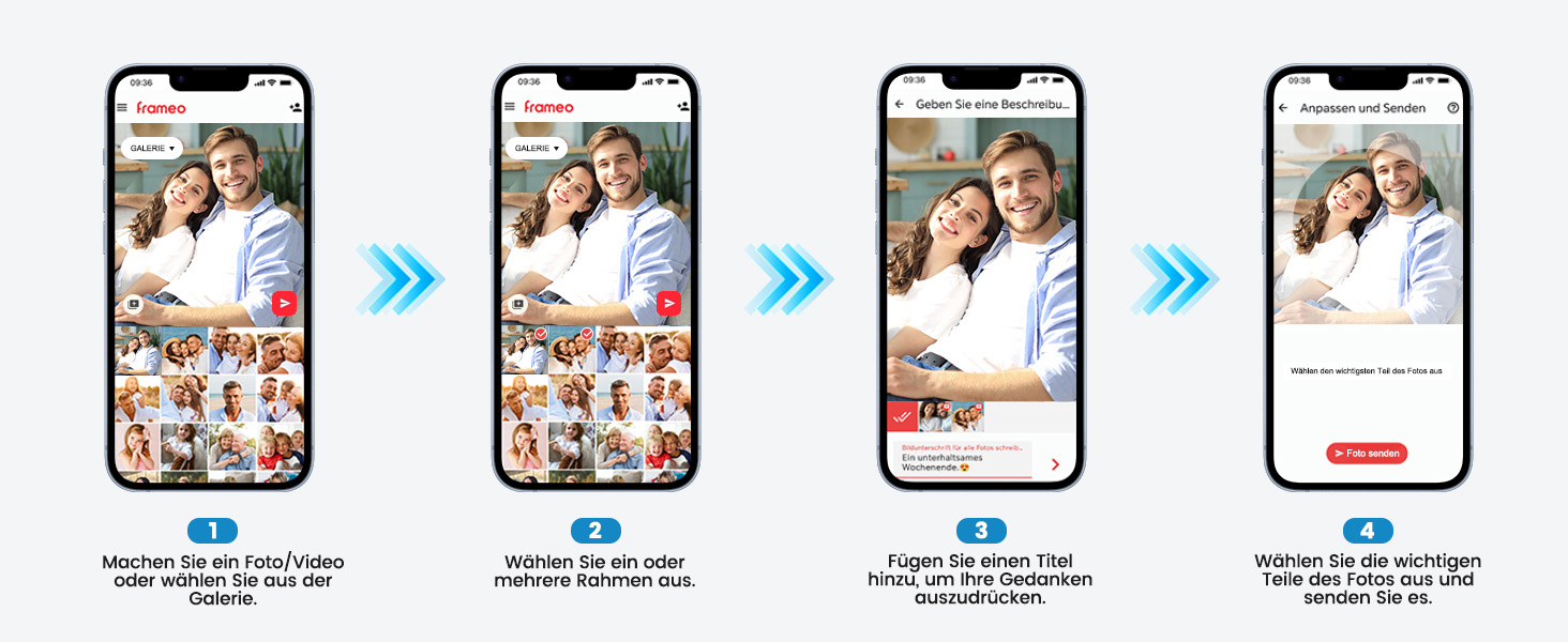 Цифровий фоторамка Mejasg 10.1 дюйма з Wi-Fi, 32GB, IPS сенсорний екран, автоповорот, для фото та відео, з дерева